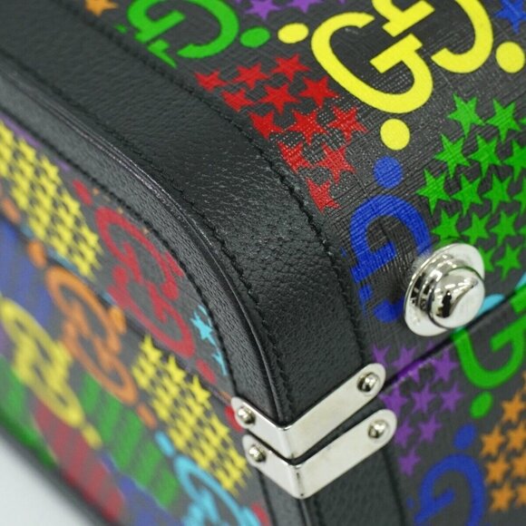 GUCCI GG Psychedelic 603765 Canvas Trunk Travel Suitcase Multicolor - Picture 3 of 12